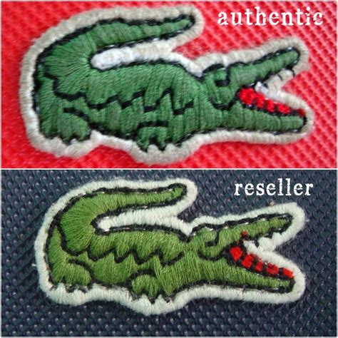 original lacoste bag logo vs fake|how to tell a lacoste.